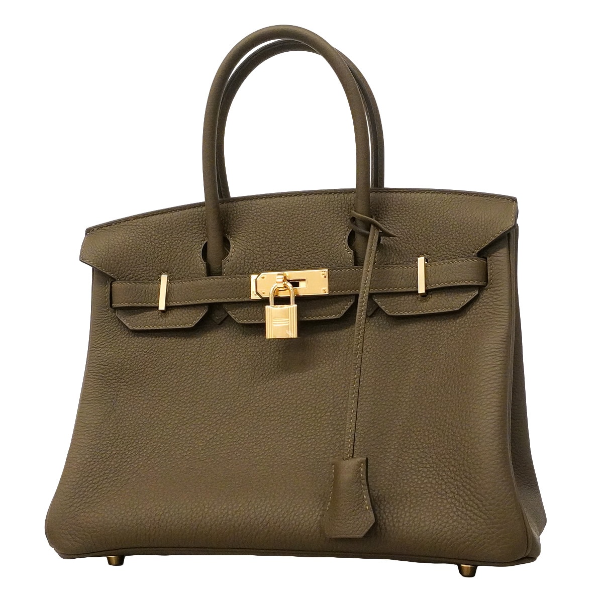 ★SALE【6hd4402-g】エルメス ハンドバッグ バーキン30 トゴ ヴェールロデン ゴールド金具 G刻印【中古】レディース