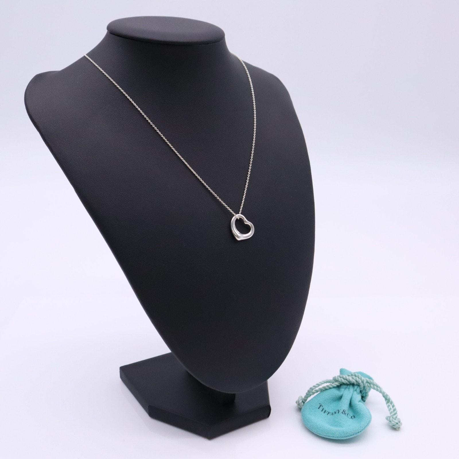 美品 TIFFANY&Co. ティファニー エルサ ペレッティ オープンハート ネックレス SV925 - ネックレス シルバー シルバー レディース
