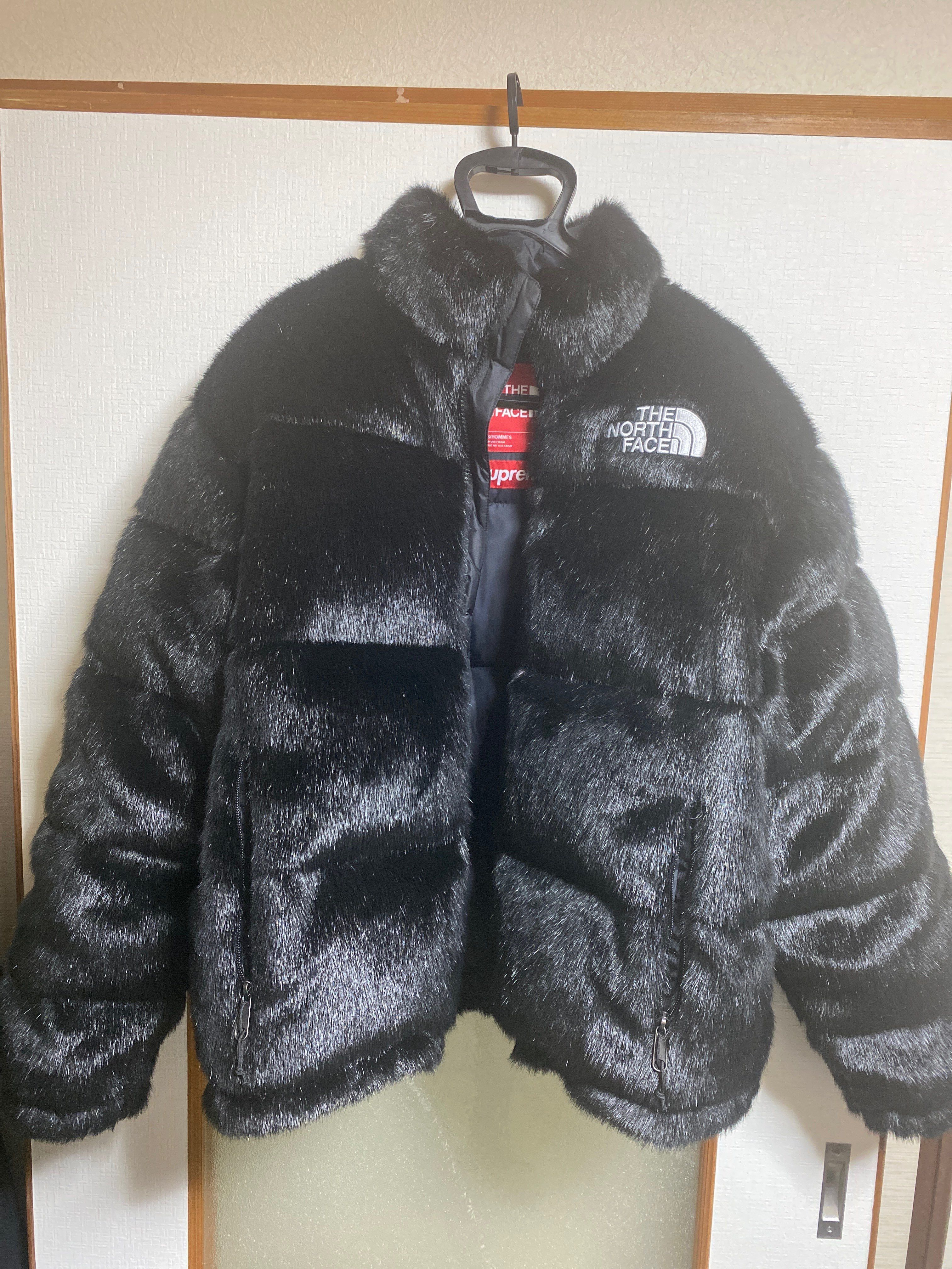 Supreme x The North Face Faux Fur Nuptse Jacket "Black"