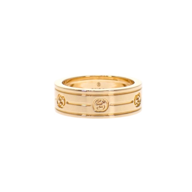 グッチ GUCCI インターロッキングG 11号 リング K18イエローゴールド ゴールド レディース【中古】【Aランク】