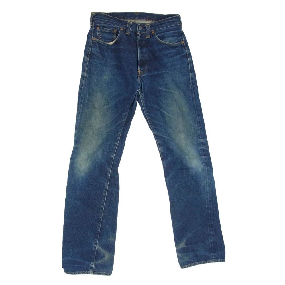 Levi's リーバイス デニムパンツ 201-0003 USA製 201XX ビッグE バレンシア工場製 ボタン裏555刻印 シンチバック デニム ジーンズ パンツ W33 L36 インディゴブルー系 33【中古】