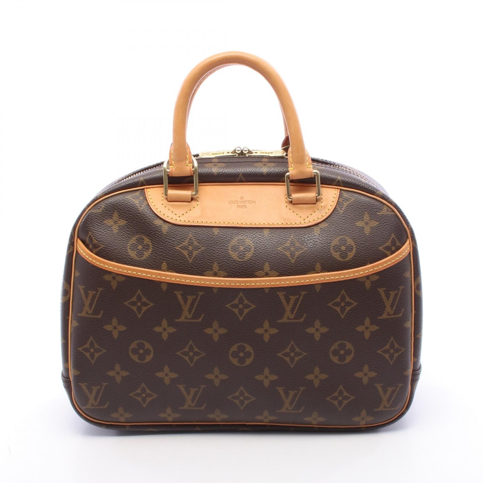 ルイ・ヴィトン LOUIS VUITTON トゥルーヴィル ハンドバッグ バッグ PVCコーティングキャンバス レザー モノグラム レディース ブラウン系 M42228 【中古】