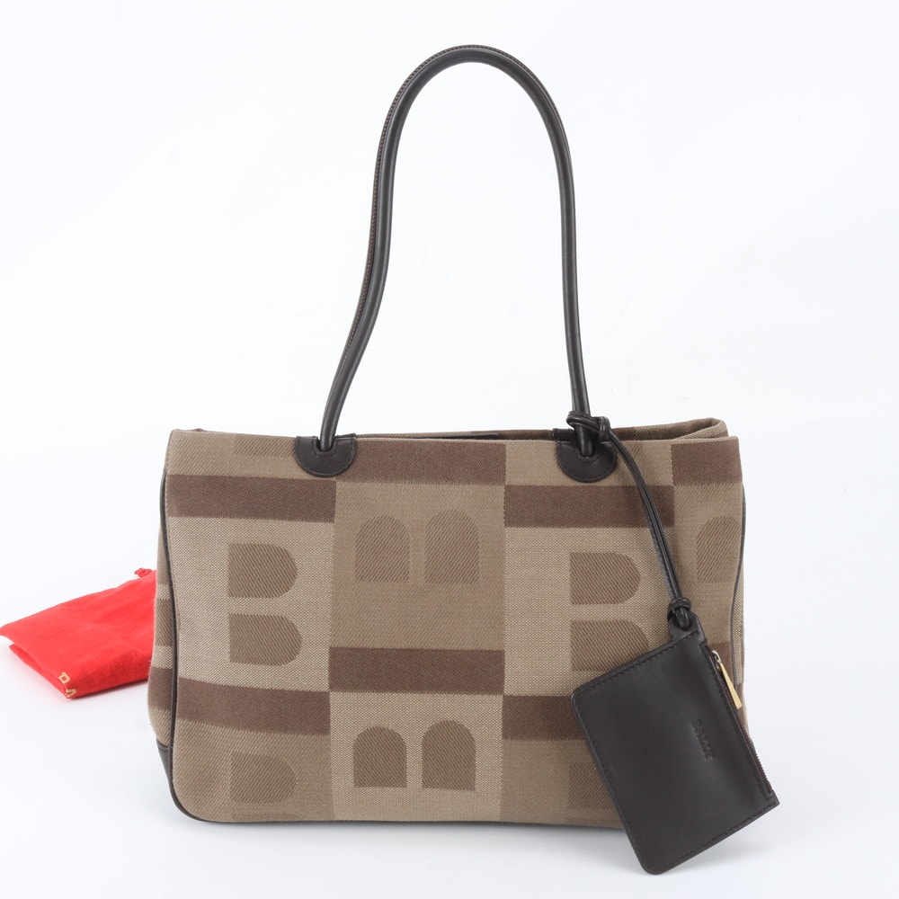 ■美品 バリー ビジーBトート バッグ レザー×キャンバス