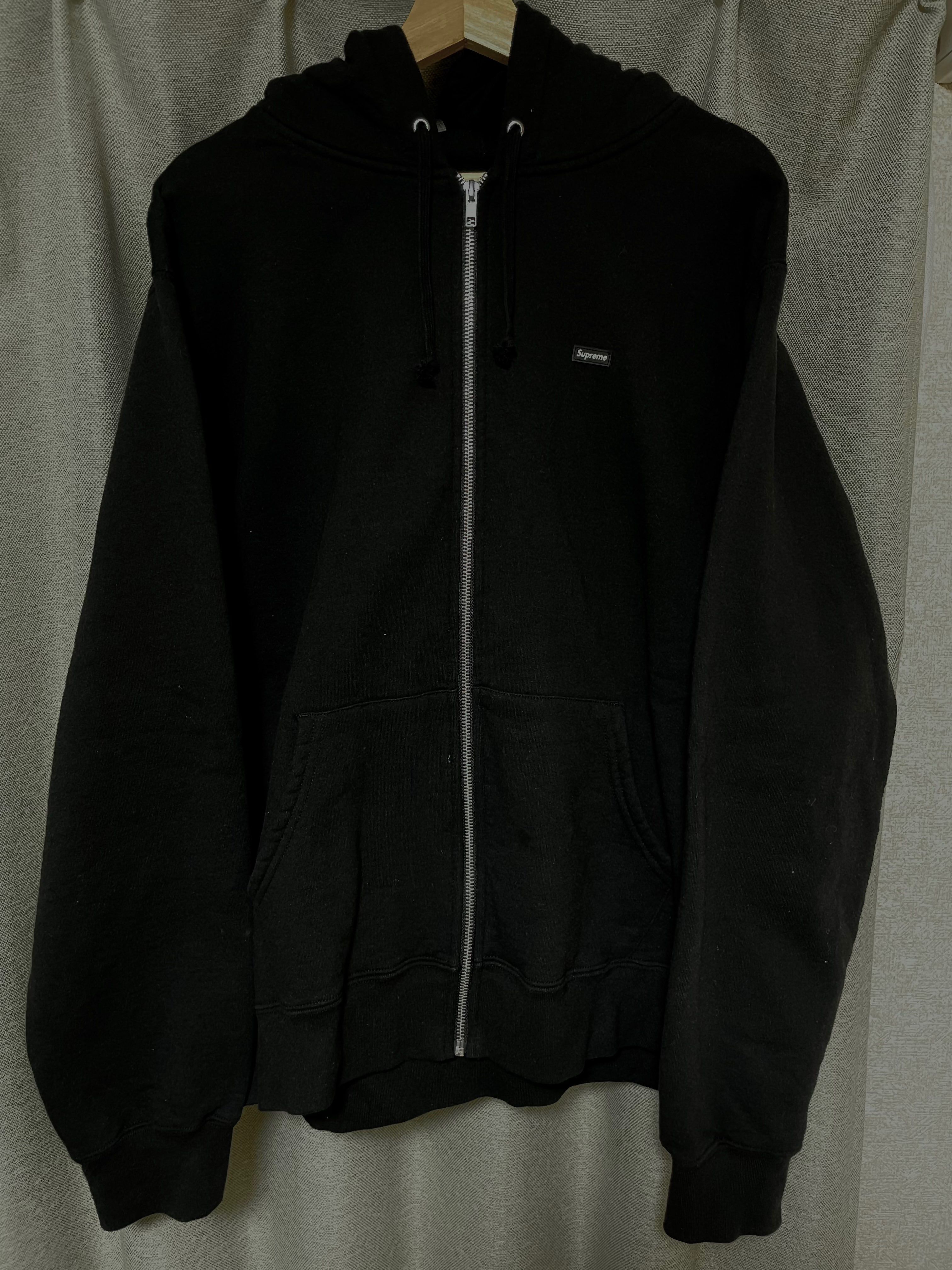 Supreme Small Box Zip Up Hooded Sweatshirt "Black"