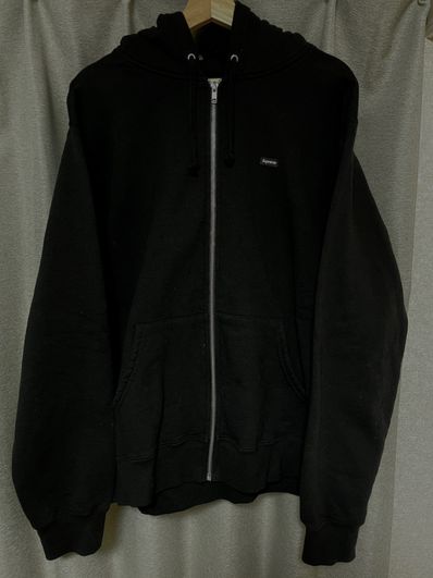 Supreme Small Box Zip Up Hooded Sweatshirt "Black"