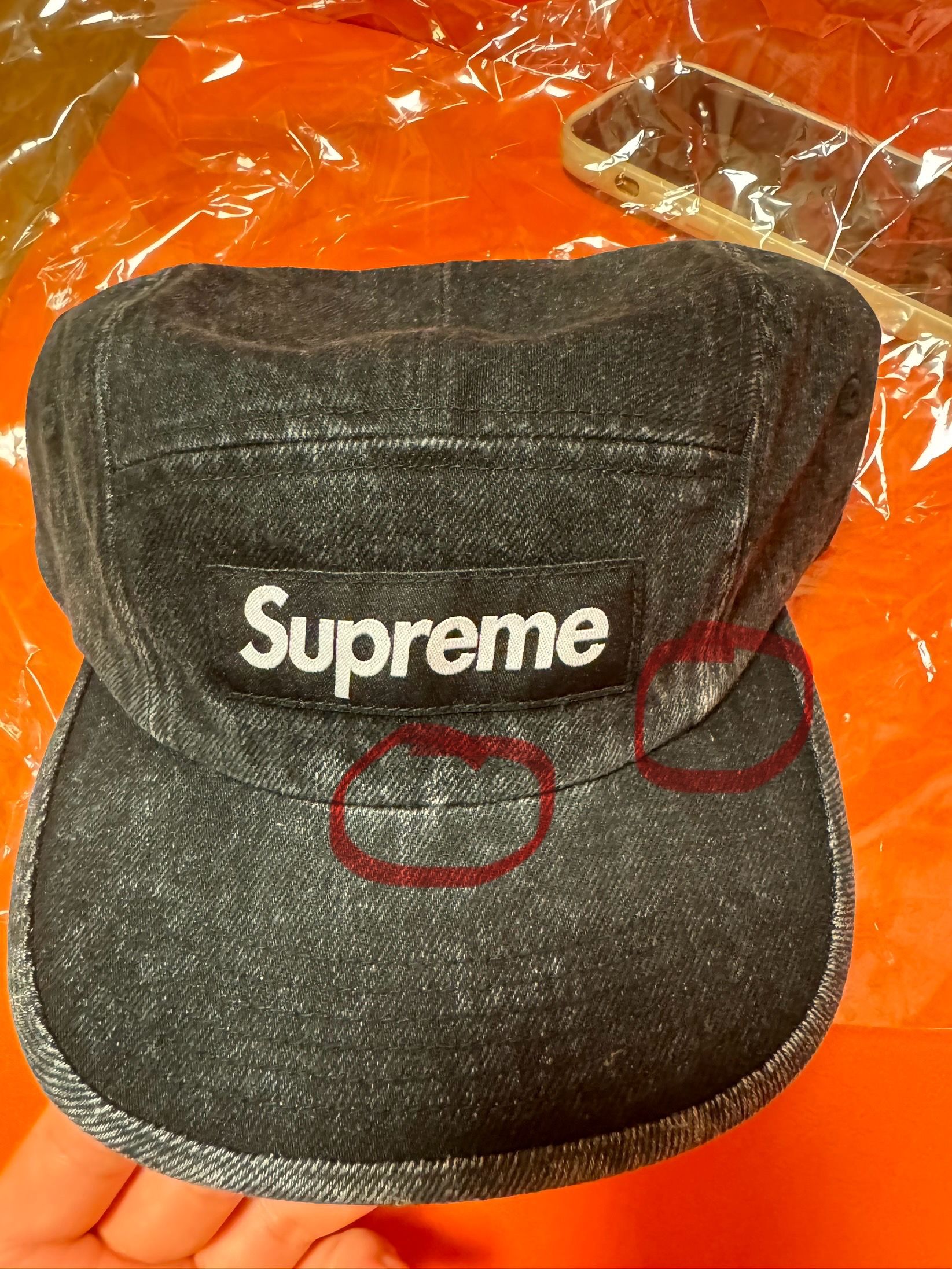 Supreme Denim Camp Cap "Black" (24SS)