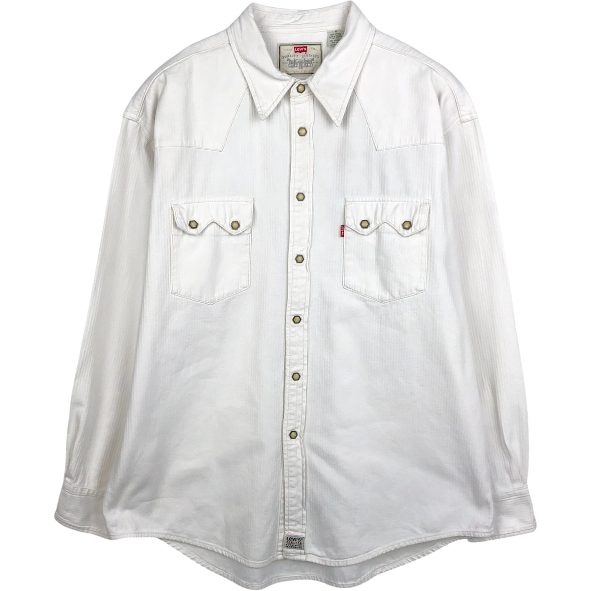 古着 リーバイス Levi's RED TAB ストライプ柄 長袖 ウエスタンシャツ メンズXL相当/eaa652011