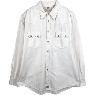 古着 リーバイス Levi's RED TAB ストライプ柄 長袖 ウエスタンシャツ メンズXL相当/eaa652011