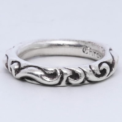 Chrome Hearts Scroll Band Ring "Silver"
