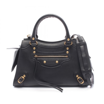 バレンシアガ BALENCIAGA ネオクラシックシティ スモール ハンドバッグ バッグ レザー レディース ブラック系 638521 【中古】