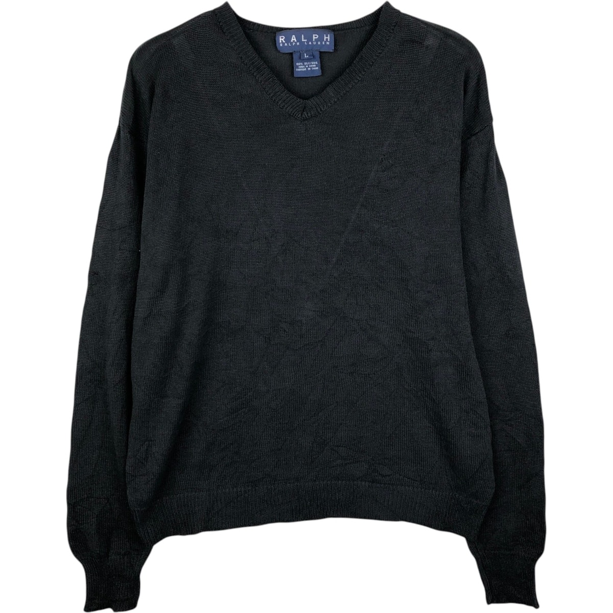 古着 ラルフローレン Ralph Lauren RALPH Vネック シルクニットセーター メンズL相当/eaa645922