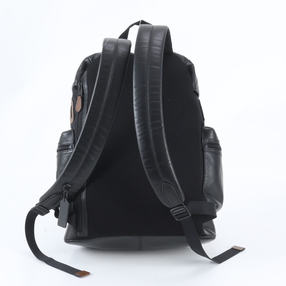 COACH コーチ テレイントレック ナイロン レザー リュック パンチング B (目立った傷や汚れなし)】□極美品 コーチ テレイン トレック