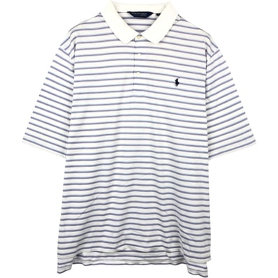 古着 ラルフローレン Ralph Lauren POLO GOLF ポロゴルフ マルチボーダー 半袖 ボーダー ポロシャツ メンズXL相当/eaa657063