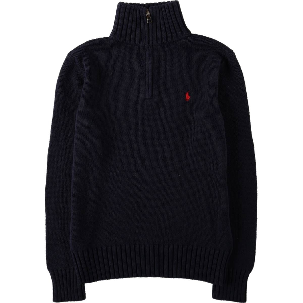 古着 ラルフローレン Ralph Lauren POLO RALPH LAUREN コットンニットハーフジップセーター レディースS相当/eaa679866