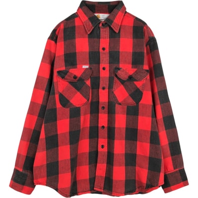 古着 カーハート Carhartt 長袖 ライトネルチェックシャツ メンズXL相当/eaa677088
