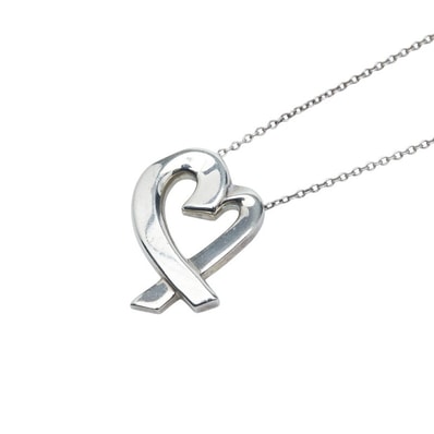 ティファニー ラビングハート ネックレス SV925 シルバー レディース TIFFANY&Co. 【中古】