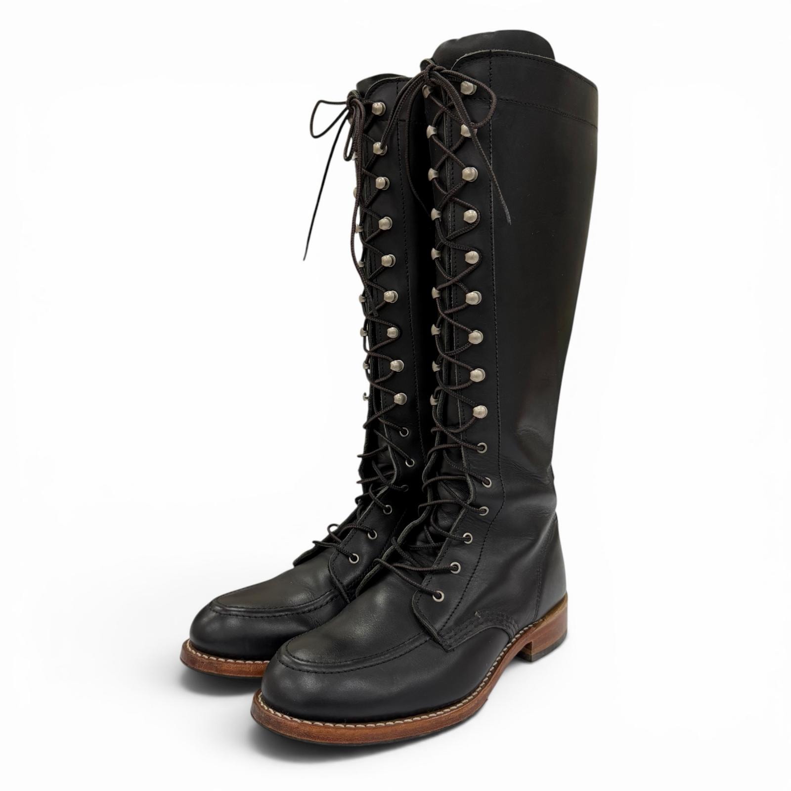 良品 レッドウィング ロングブーツ 黒 レディース 9B(26cm) 3385
