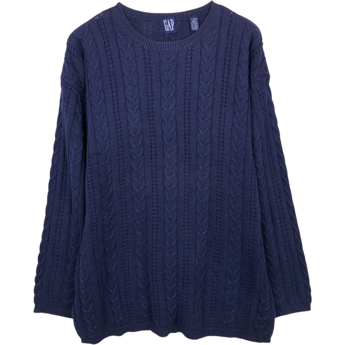 古着 90年代 ギャップ GAP オールドギャップ ケーブル編み コットンニットセーター メンズM相当 ヴィンテージ/eaa672349