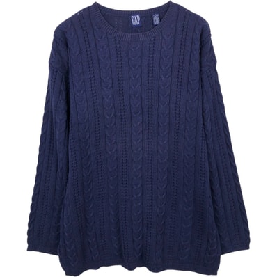 古着 90年代 ギャップ GAP オールドギャップ ケーブル編み コットンニットセーター メンズM相当 ヴィンテージ/eaa672349