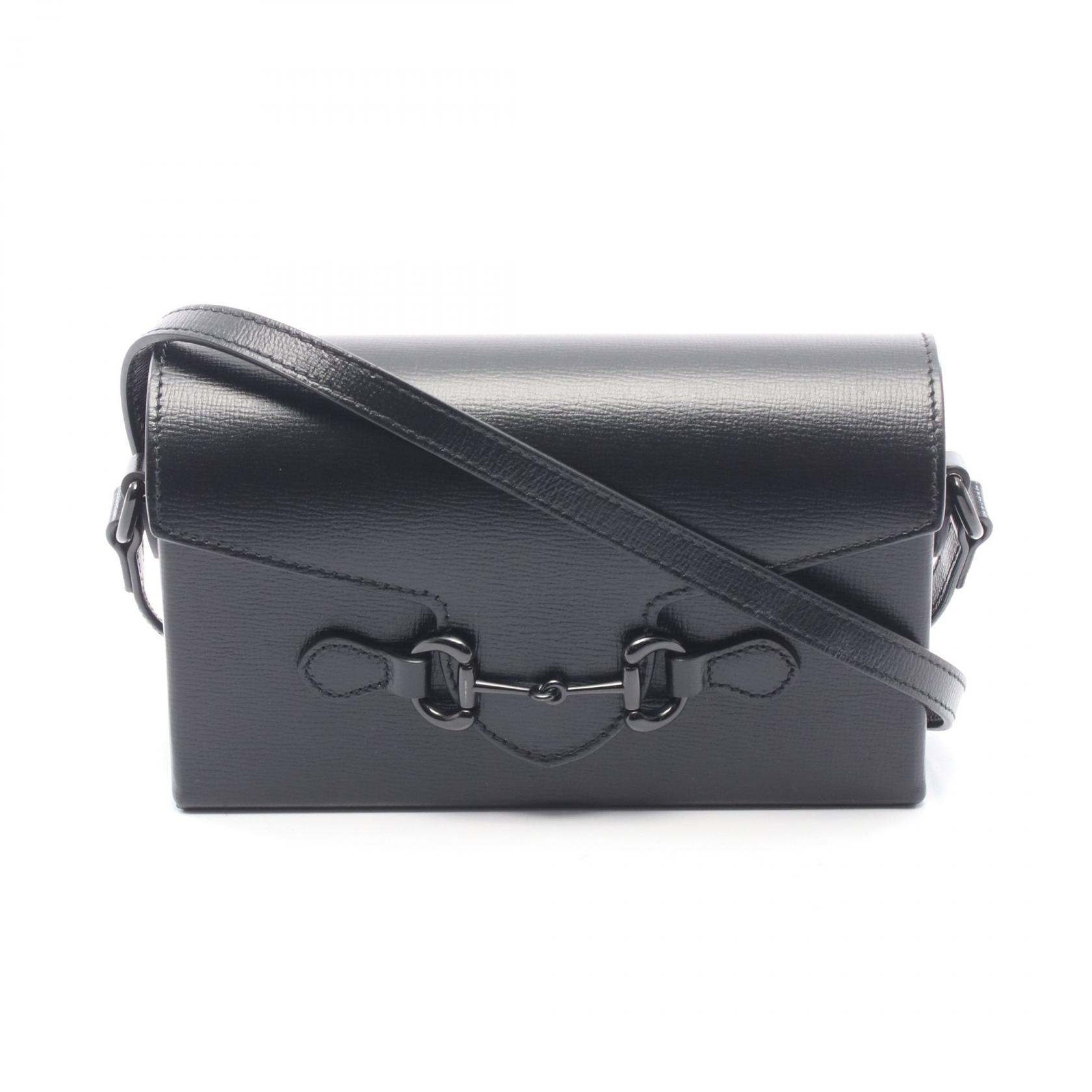 グッチ GUCCI ホースビット1955 ショルダーバッグ バッグ レザー レディース ブラック系 699296 【中古】