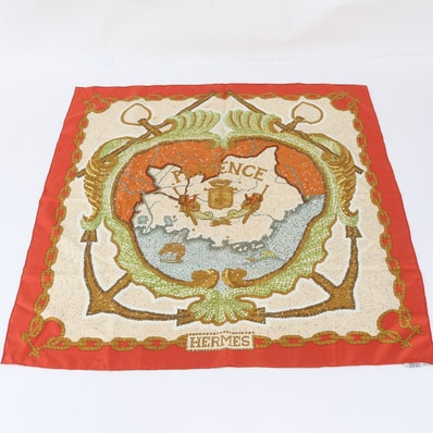 ■美品 エルメスカレ 90 Provence プロヴァンス シルク 100%