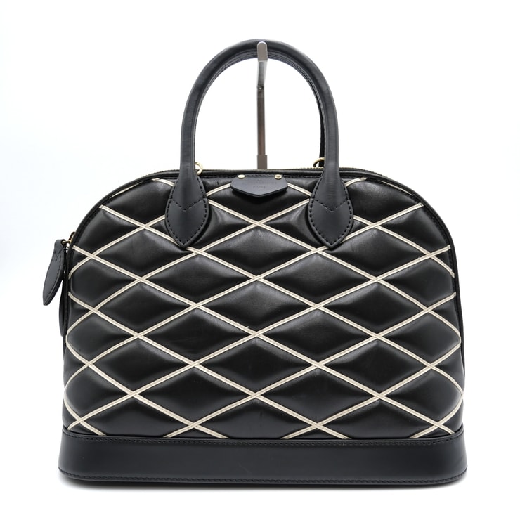 LOUIS VUITTON(ルイ・ヴィトン)マルタージュ アルマPM ハンドバッグ 2WAYバッグ ノワール ブラック レザー キルティング ダイヤ柄 ゴールド金具 レディース【中古】