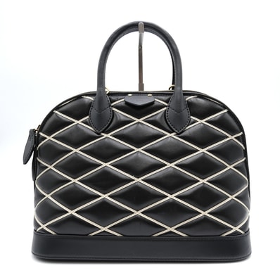 LOUIS VUITTON(ルイ・ヴィトン)マルタージュ アルマPM ハンドバッグ 2WAYバッグ ノワール ブラック レザー キルティング ダイヤ柄 ゴールド金具 レディース【中古】