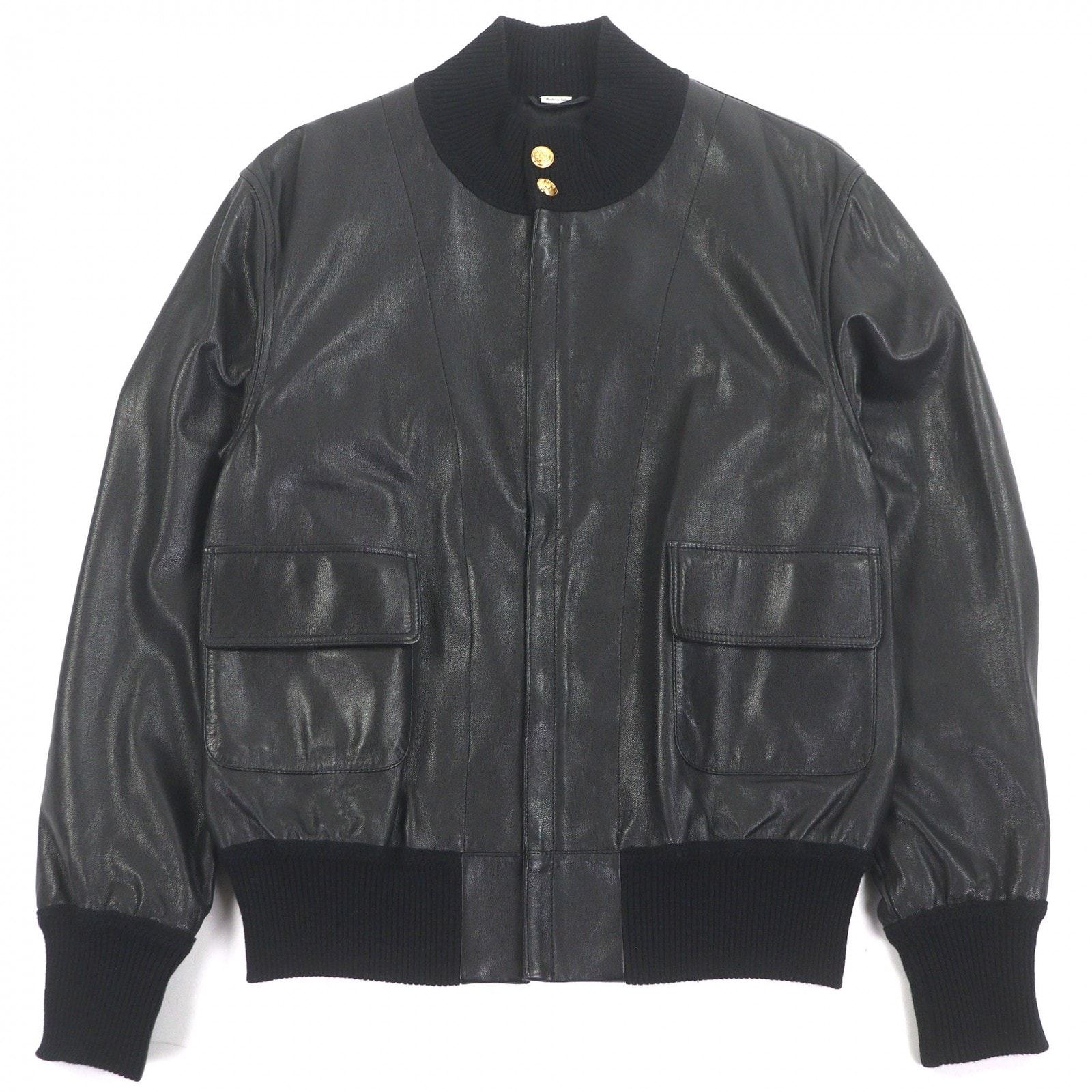美品 グッチ ライダースジャケット ブラック メンズ 48 621460