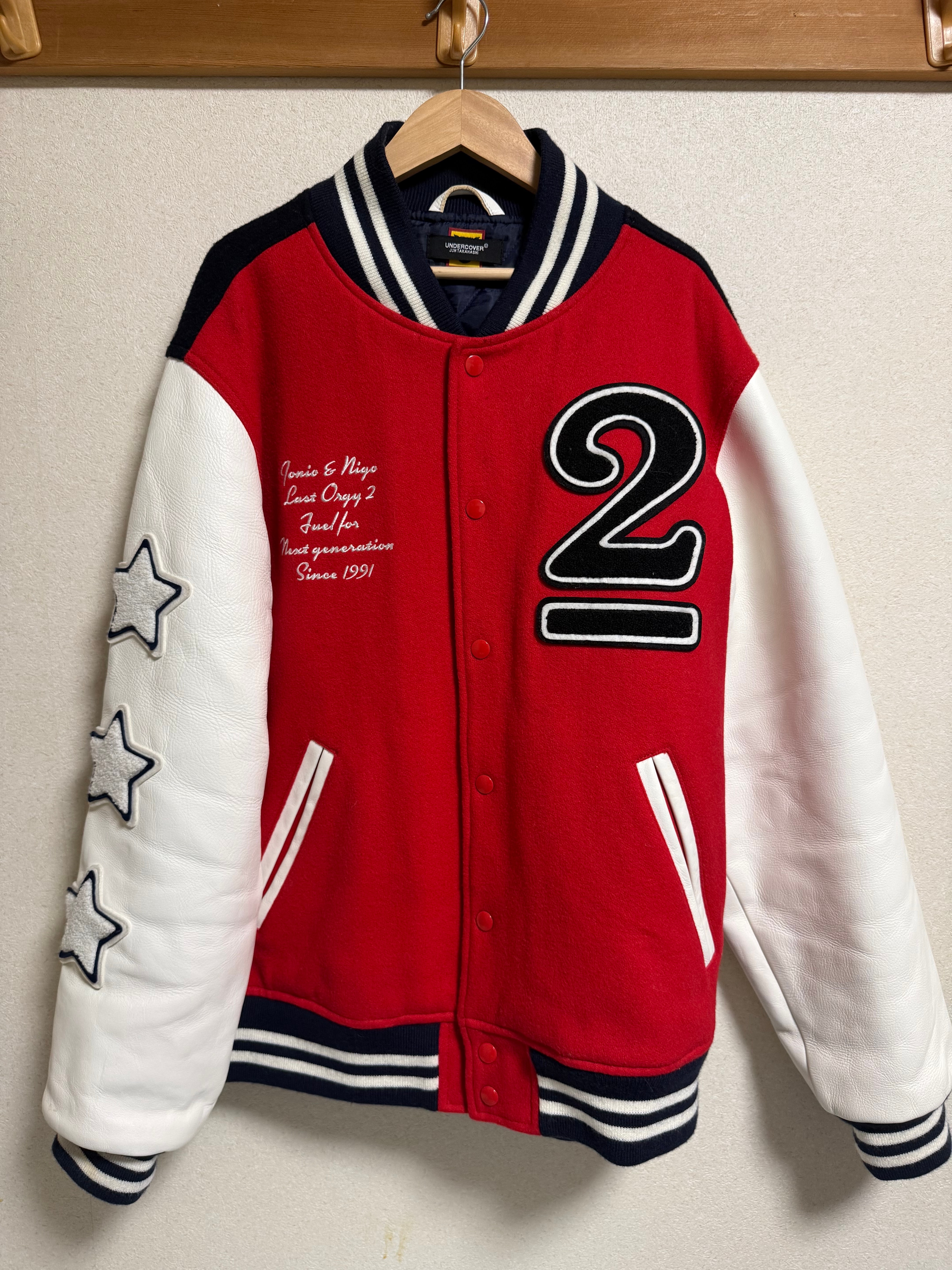 ヒューマン メイド アンダーカバー ラストオージー2 バーシティ ジャケット 心斎橋 パルコ 限定 "ブラック レッド"