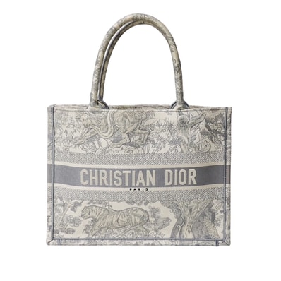 DIOR ディオール BookTote ブックトート ミディアム トワル ドゥ ジュイ エンブロイダリー M1296ZTDT_M20I ホワイト レディース トートバッグ