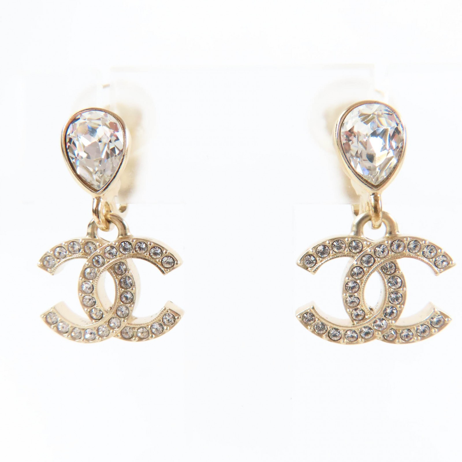 極美品 シャネル イヤリング ゴールド レディース F25A