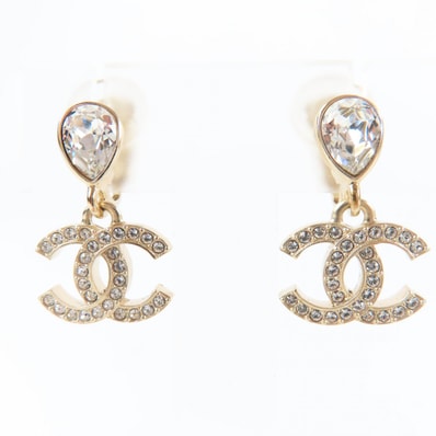 極美品 シャネル イヤリング ゴールド レディース F25A