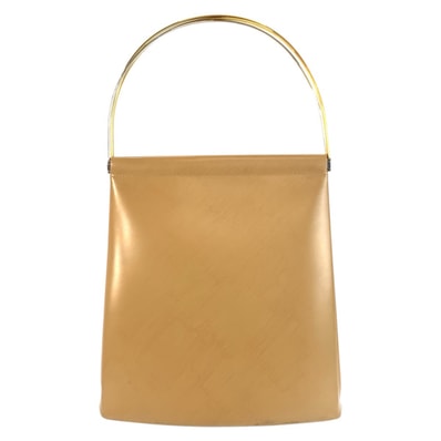 美品 CARTIER カルティエ トリニティ ベージュ レザー ハンドバッグ ショルダーバッグ 602237 【中古】