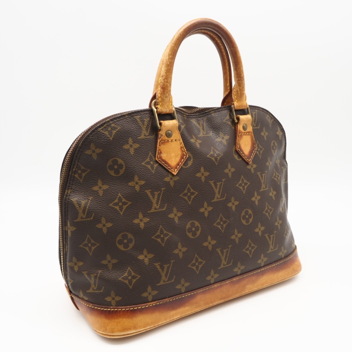 LOUIS VUITTON ルイ・ヴィトン モノグラム キャンバス アルマPM M51130 ハンドバッグ ブラウン コーティングキャンバス レザー レディース