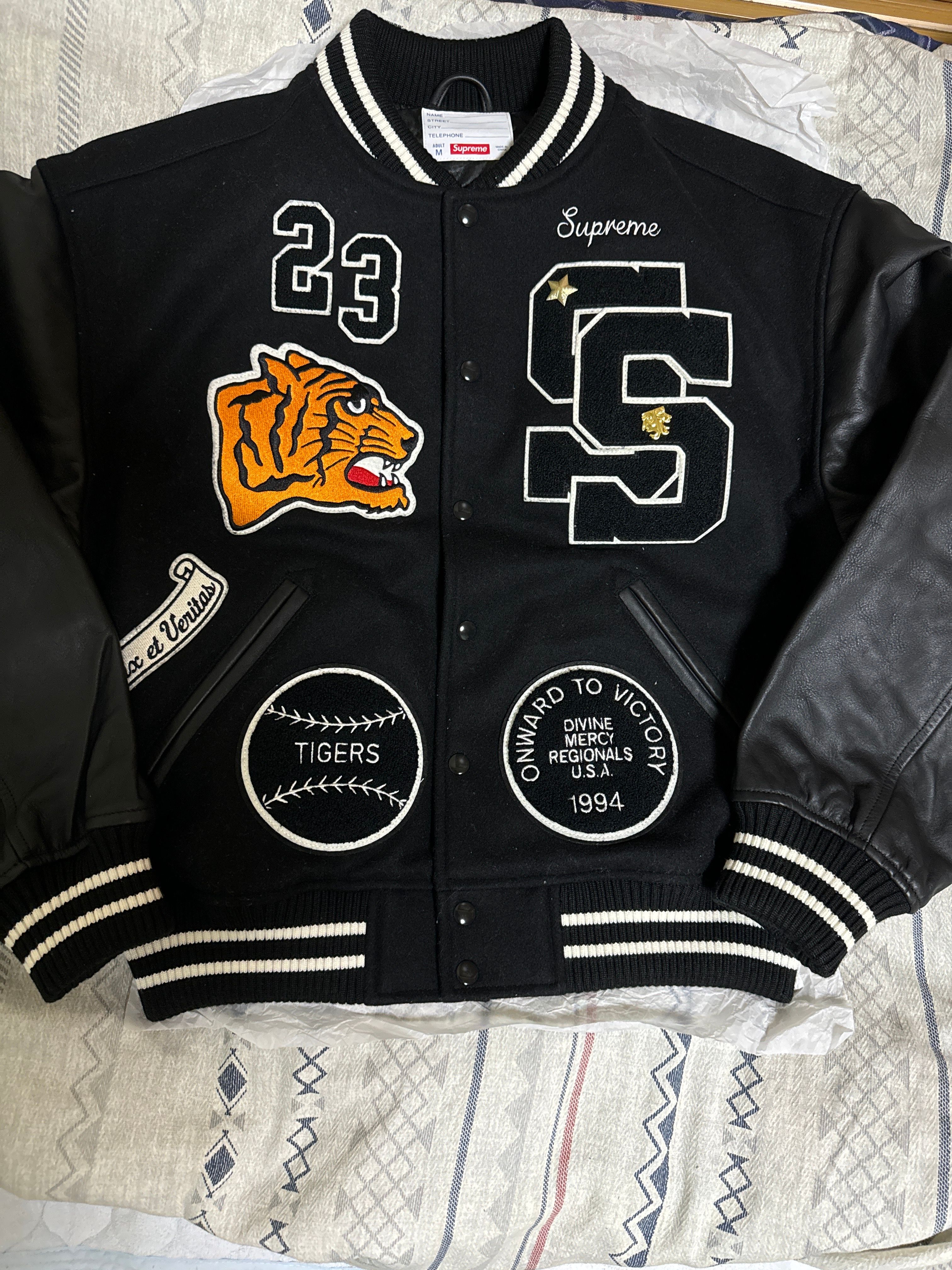 Supreme Tiger Varsity Jacket "Black"