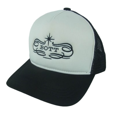 BOTT ボット 253BoTT70 Luxe Logo Mesh back 5 Panel Cap ロゴ メッシュバック トラッカー キャップ 帽子 ブラック系 ホワイト系【中古】
