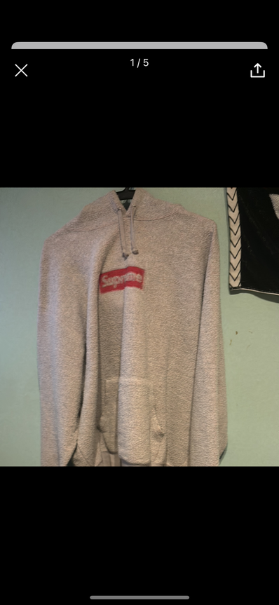 Supreme Inside Out Box Logo Hooded Sweatshirt "Heather Grey"