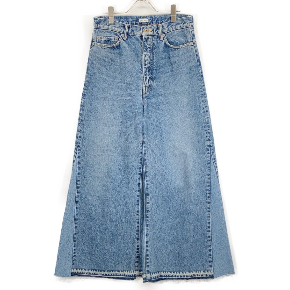 アンスクリア ID-PT08 ブルー ワイドデニム バギーパンツ 38