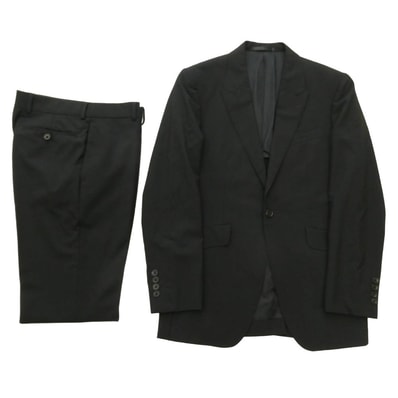 Paul Smith ポール・スミス 1B テーラード ジャケット スラックス セットアップ スーツ ブラック系 S【中古】
