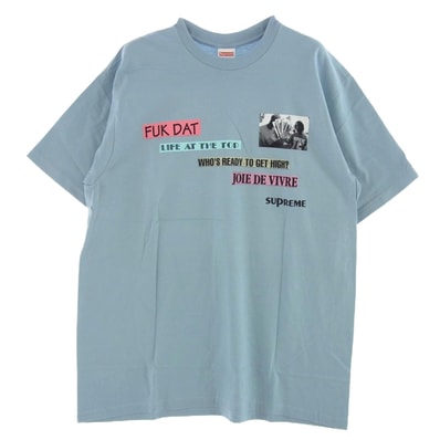 Supreme シュプリーム Tシャツ 22AW Joie De Vivre Tee ジョワドヴィーヴル 半袖 Tシャツ ライトブルー ライトブルー系 L【新古品】【未使用】【中古】