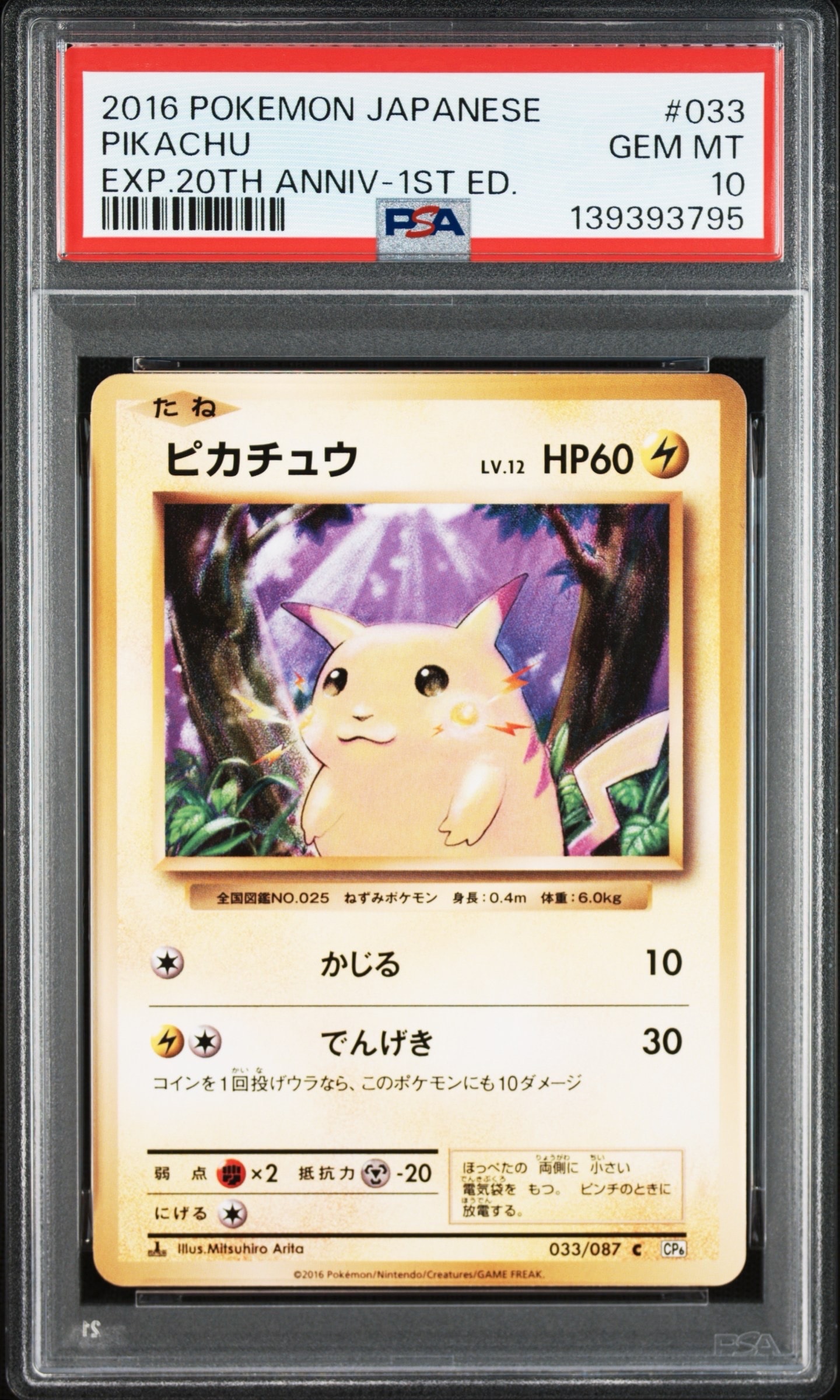 ピカチュウ C :1ED [CP6 033/087](コンセプトパック「ポケットモンスターカードゲーム 拡張パック 20th Anniversary」)