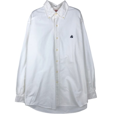 古着 80~90年代 ブルックスブラザーズ Brooks Brothers Est.1818 長袖 ボタンダウンシャツ USA製 メンズM相当 ヴィンテージ/eaa642844