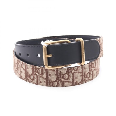 ディオール Dior オブリーク ベルト 衣料品 キャンバス レザー メンズ ブラウン系 / ベージュ系 / ブラック系 4703OWYYEH45E95 【新品】