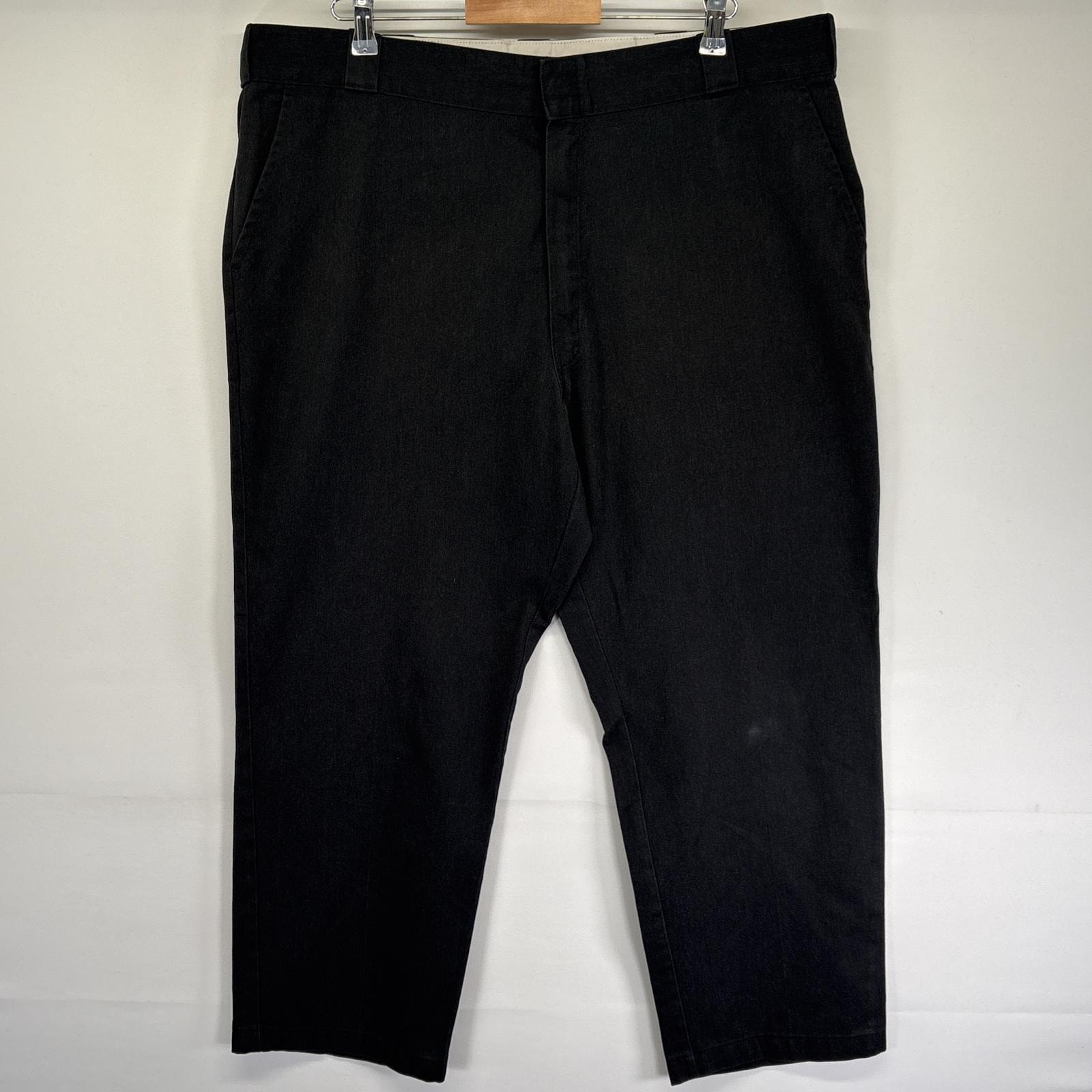 古着 ディッキーズ Dickies ワークパンツ チノパン ストレート ジッパーフライ 874 長ズボン 作業着 w44 L30 ブラック メンズ