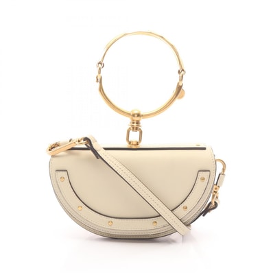 クロエ Chloe ナイル スモール ミノディエール 2WAY ハンドバッグ バッグ レザー レディース アイボリー系 【中古】