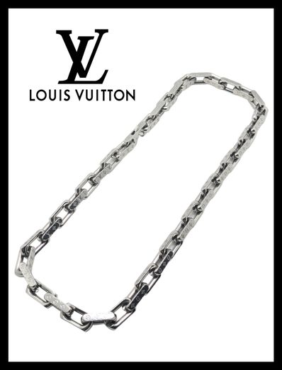 Louis Vuitton Monogram Chain Necklace "Silver"