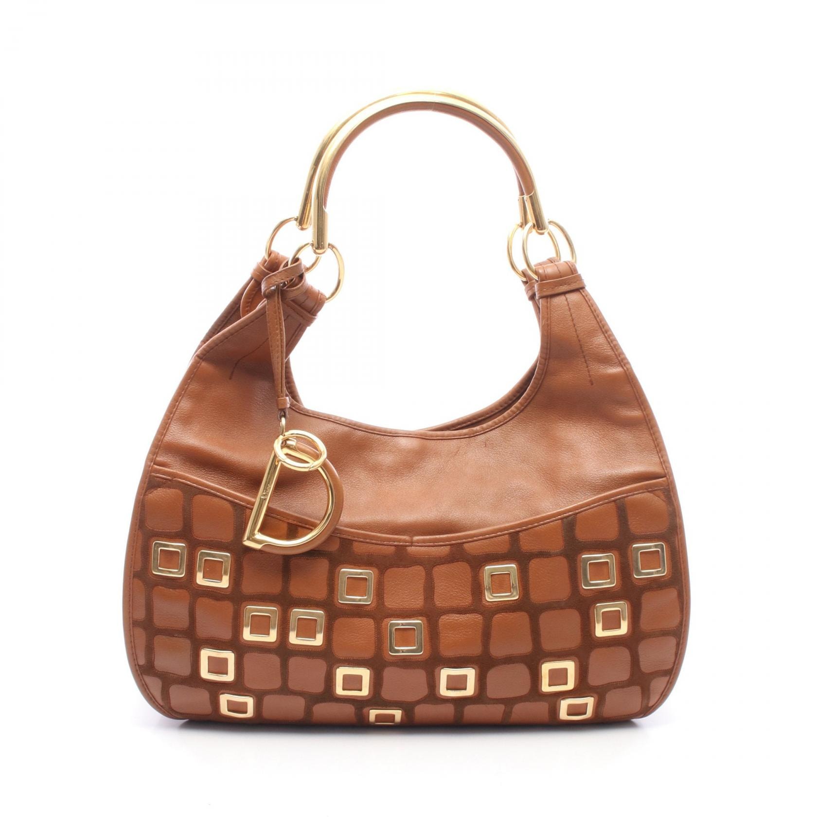 ディオール Dior ディオール61 ホーボー ショルダーバッグ バッグ レザー レディース ブラウン系 【中古】