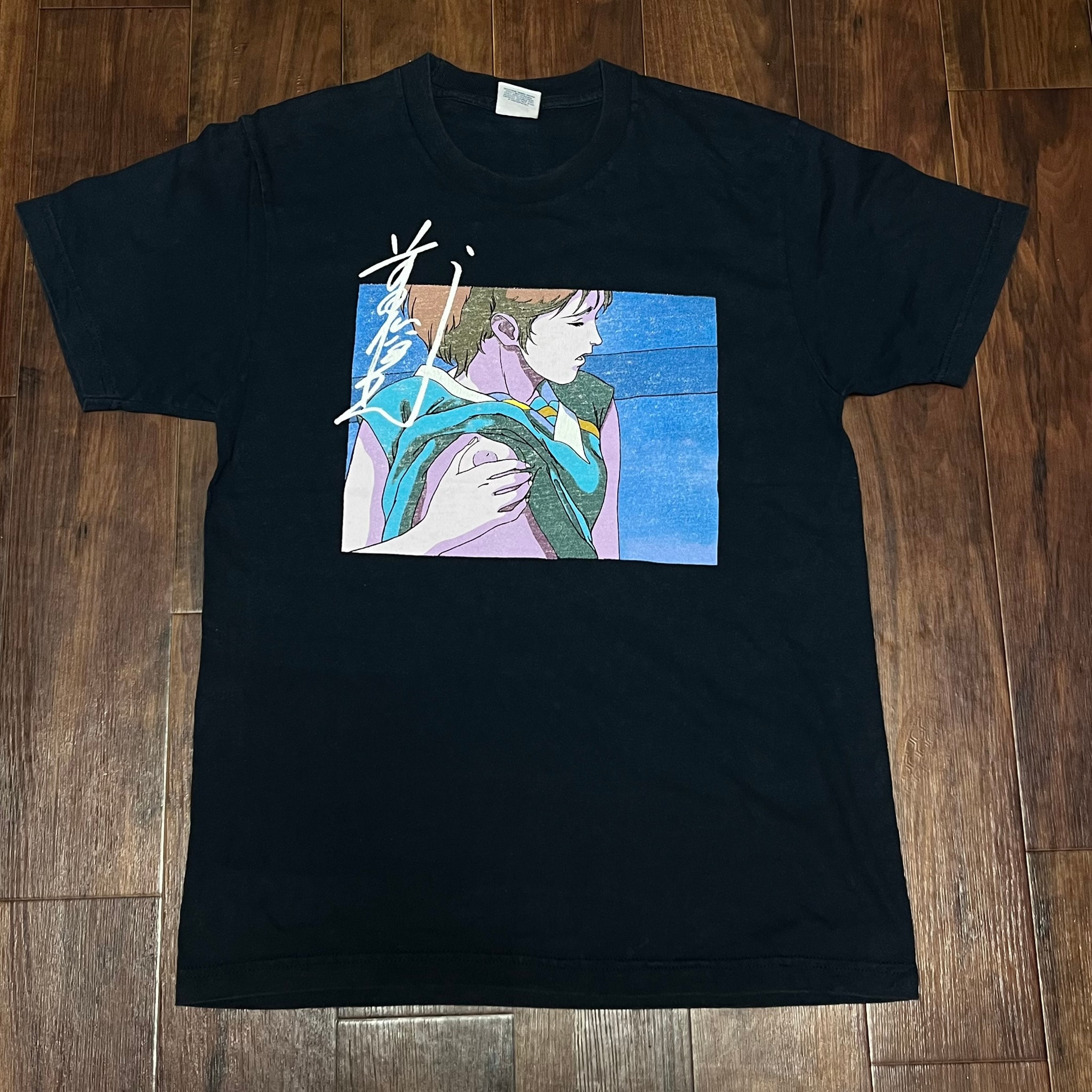 Supreme シュプリーム前田俊夫tシャツ半袖tee紺色プリントコラボ15AW