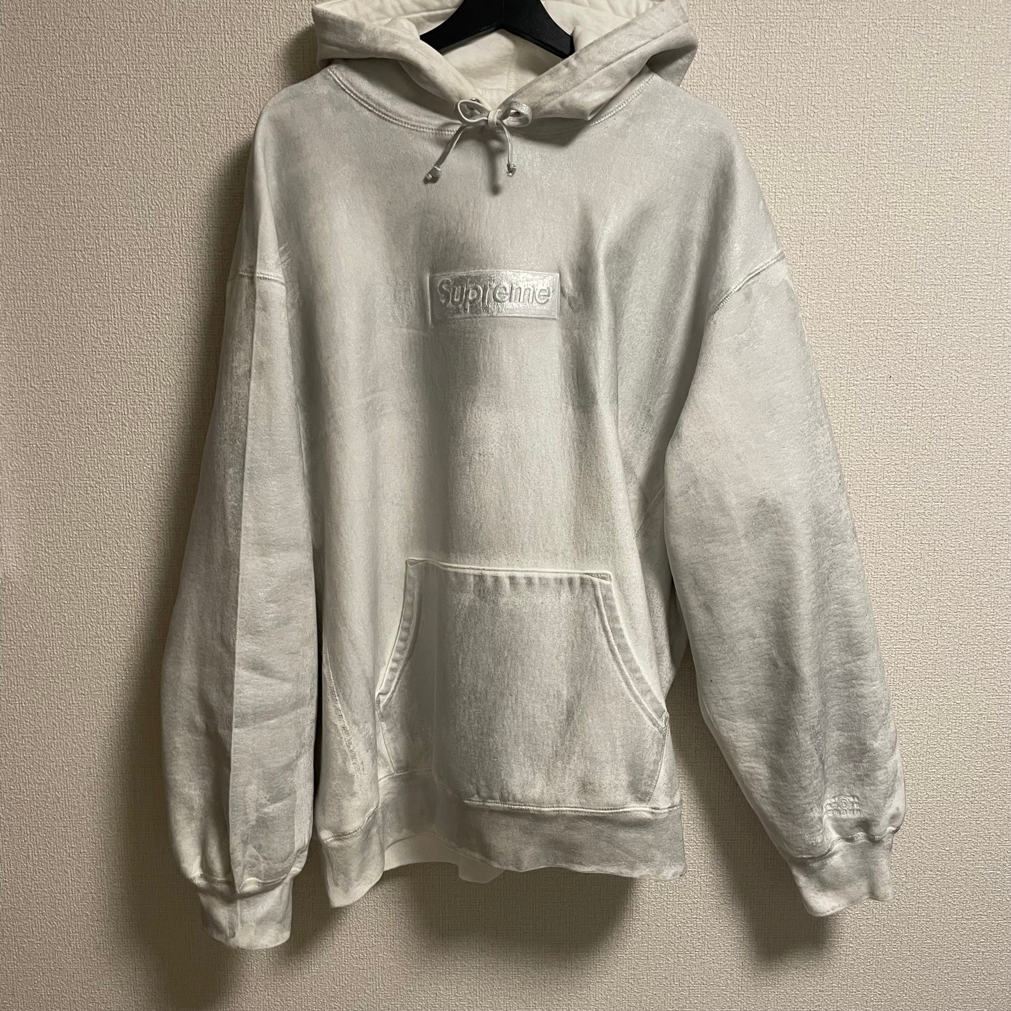 Supreme x MM6 Maison Margiela Foil Box Logo Hooded Sweatshirt "White"
