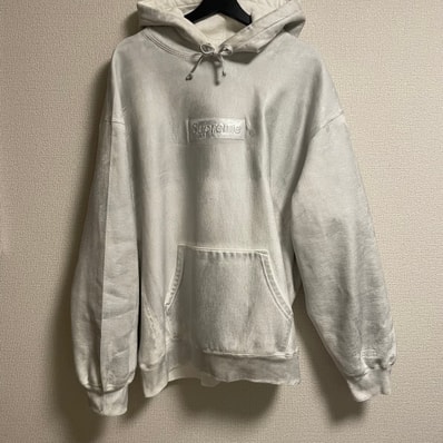 Supreme x MM6 Maison Margiela Foil Box Logo Hooded Sweatshirt "White"